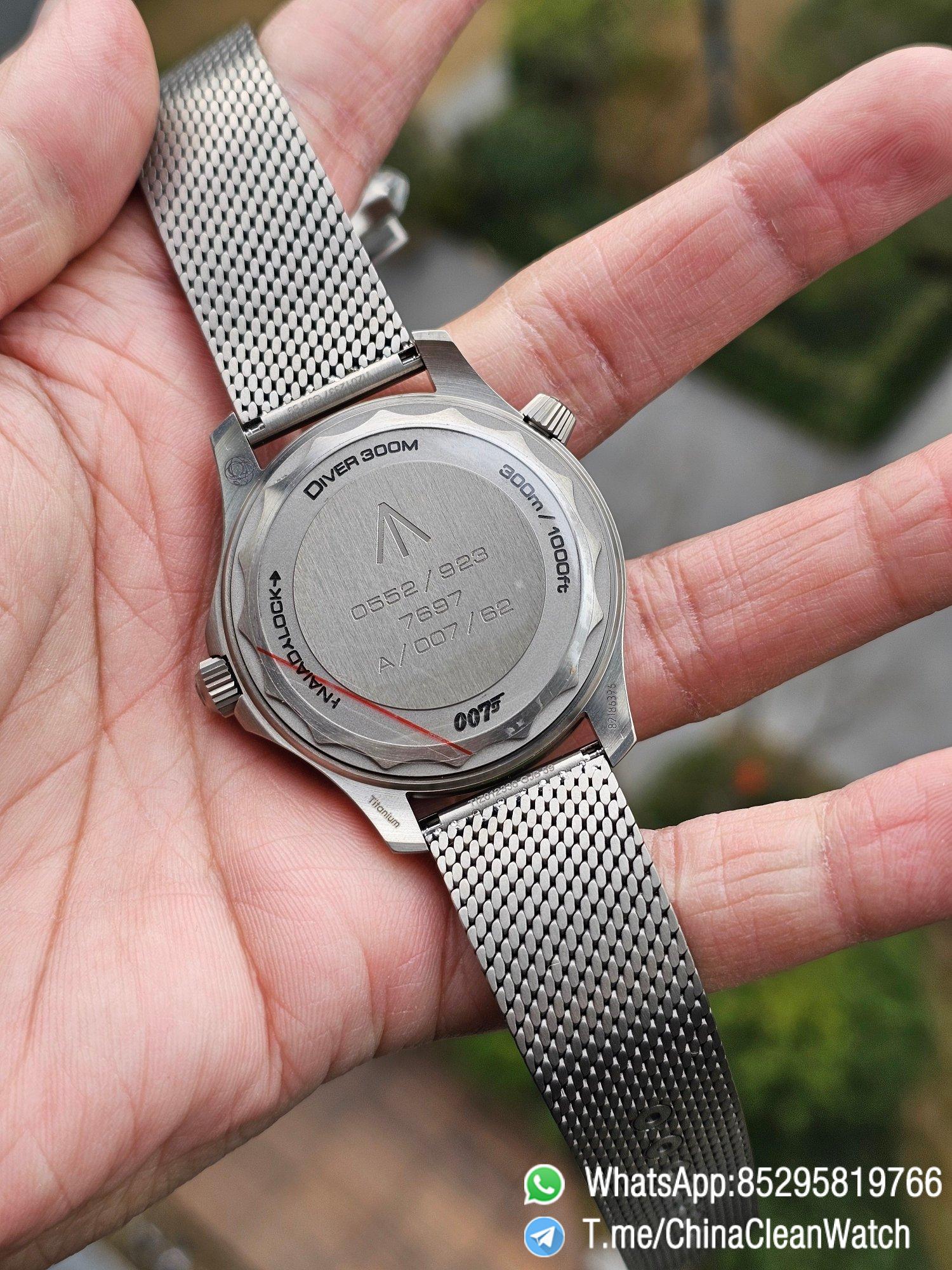 VSF Omega Seamaster 300 No Time to Die James Bond Titanium Case Titanium Mesh Bracelet A8806 Cal.8806 07 VSF Omega Seamaster 300 No Time to Die James Bond Titanium Case Titanium Mesh Bracelet A8806 Cal.8806 07