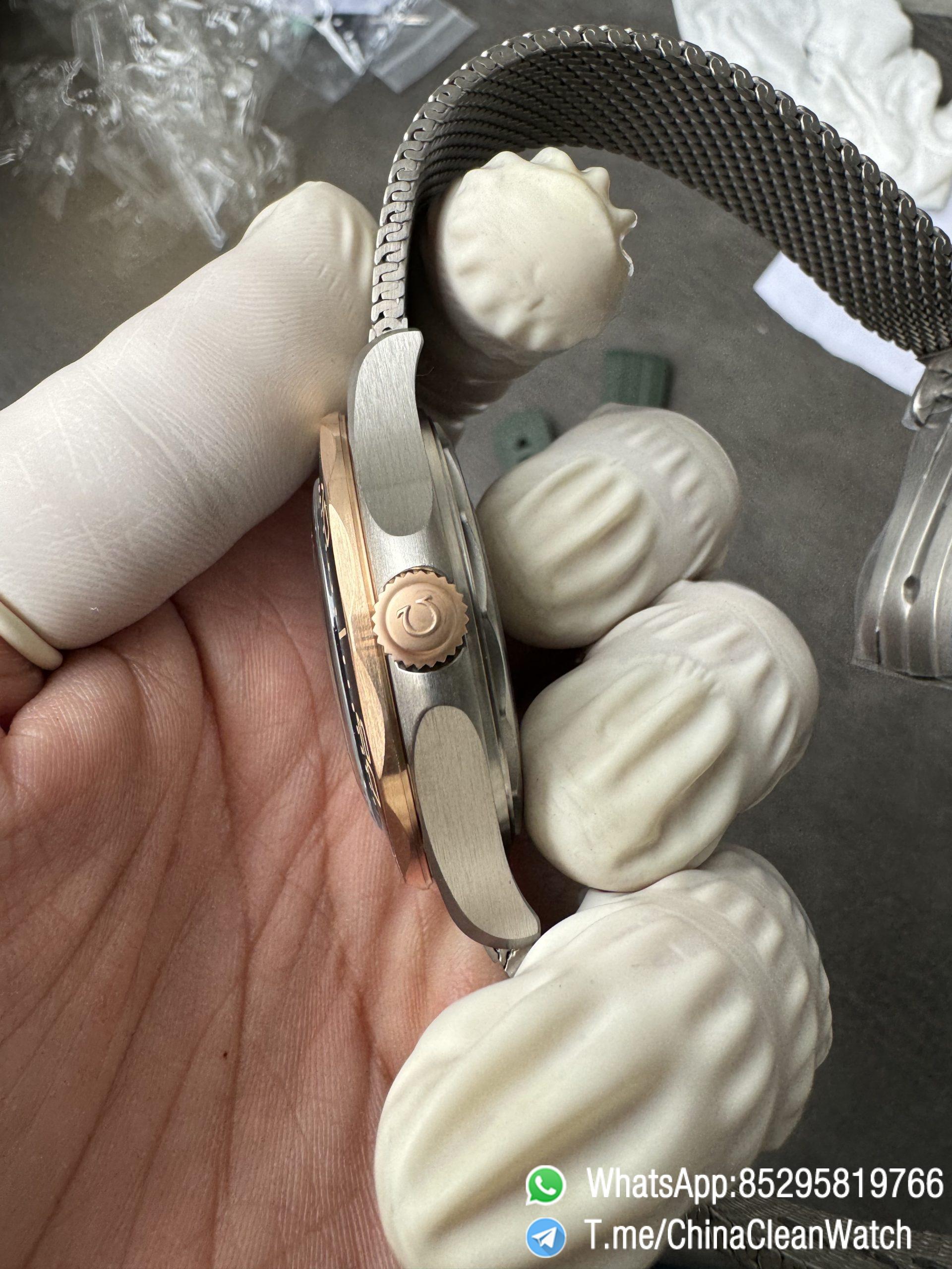 VSF Omega Seamaster Diver 300M 42mm Green Dial Titanium Bronze Gold Case Titanium Mesh Bracelet SuperClone 8806 Movement 07 VSF Omega Seamaster Diver 300M 42mm Green Dial Titanium Bronze Gold Case Titanium Mesh Bracelet SuperClone 8806 Movement 07