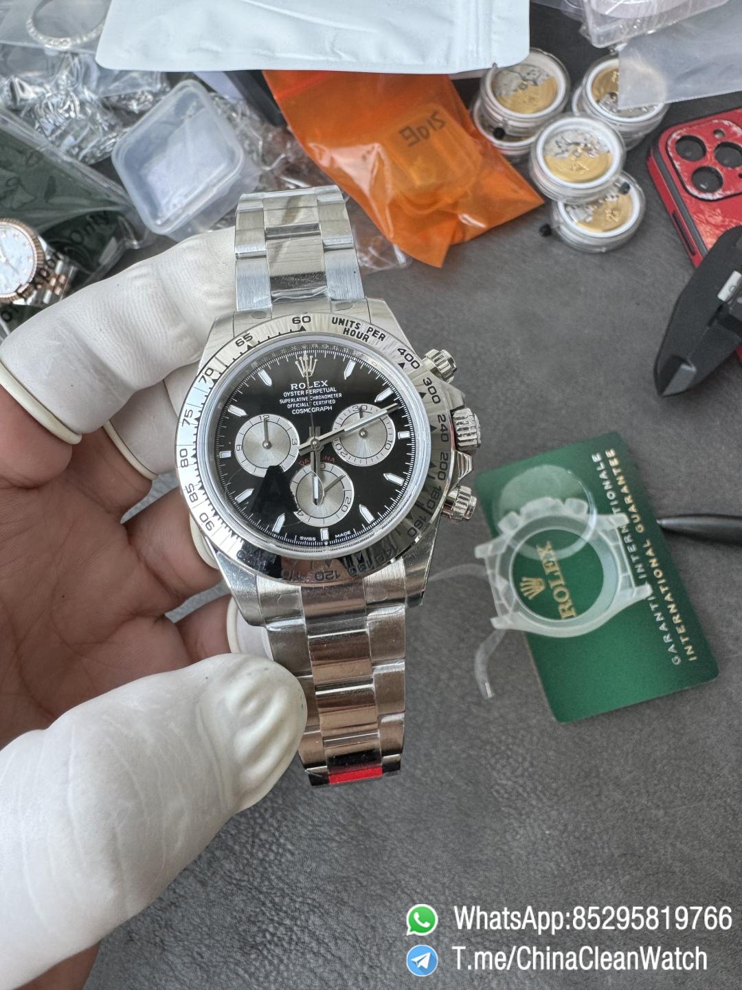 Clean Factory Authorized Store VSF Daytona 126509 Black Dial Luminous Hour Markers Silver Chrono Sub Dial 904L Steel Case Oyster Bracelet DD4131 Caliber 01 Clean Factory Authorized Store VSF Daytona 126509 Black Dial Luminous Hour Markers Silver Chrono Sub Dial 904L Steel Case Oyster Bracelet DD4131 Caliber 01