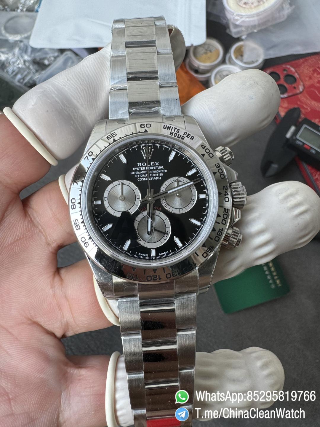 Clean Factory Authorized Store VSF Daytona 126509 Black Dial Luminous Hour Markers Silver Chrono Sub Dial 904L Steel Case Oyster Bracelet DD4131 Caliber 05 Clean Factory Authorized Store VSF Daytona 126509 Black Dial Luminous Hour Markers Silver Chrono Sub Dial 904L Steel Case Oyster Bracelet DD4131 Caliber 05