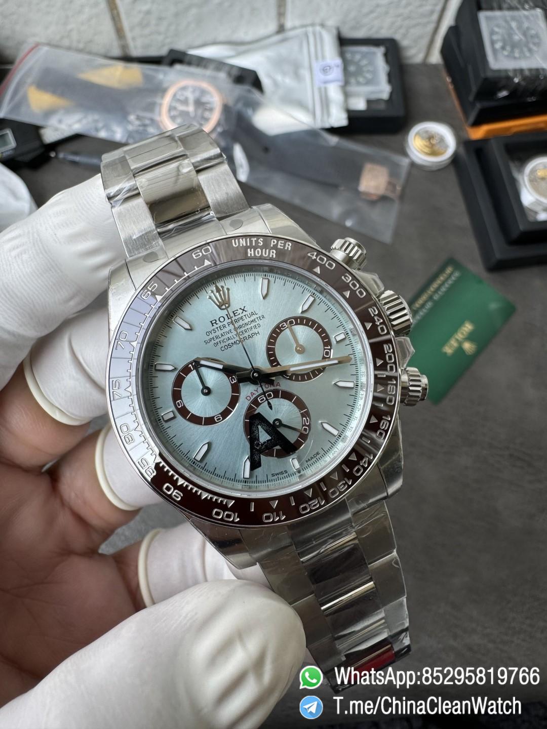 Clean Factory Watches VSF Daytona 126506 Gain Weight 164g Ice Blue Dial Luminos Indexes Brown Ceramic Bezel DD4131 Caliber 904L Oyster Bracelet 06 Clean Factory Watches VSF Daytona 126506 Gain Weight 164g Ice Blue Dial Luminos Indexes Brown Ceramic Bezel DD4131 Caliber 904L Oyster Bracelet 06