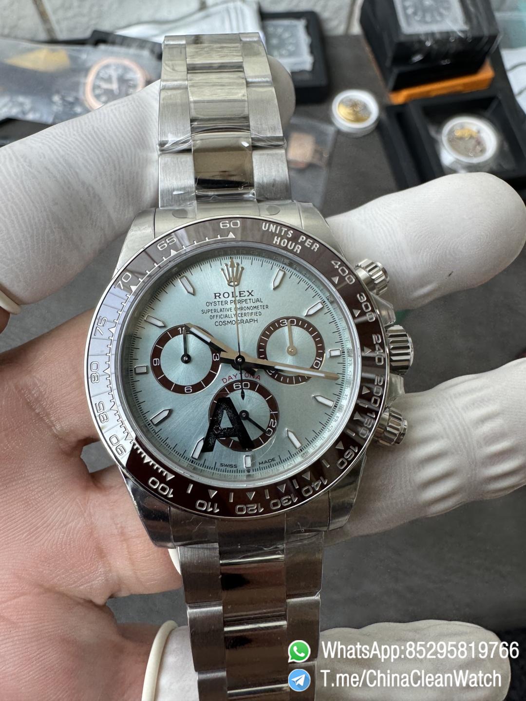 Clean Factory Watches VSF Daytona 126506 Gain Weight 164g Ice Blue Dial Luminos Indexes Brown Ceramic Bezel DD4131 Caliber 904L Oyster Bracelet 07 Clean Factory Watches VSF Daytona 126506 Gain Weight 164g Ice Blue Dial Luminos Indexes Brown Ceramic Bezel DD4131 Caliber 904L Oyster Bracelet 07