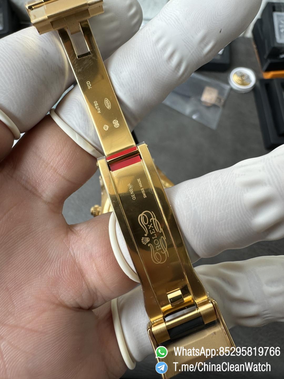 Clean Factory Watches VSF Gain Weight 137g Daytona 126518 Yellow Gold Dial Black Center Chrono Dial Luminos Indexes DD4131 Caliber Oysterflex Strap 09 Clean Factory Watches VSF Gain Weight 137g Daytona 126518 Yellow Gold Dial Black Center Chrono Dial Luminos Indexes DD4131 Caliber Oysterflex Strap 09