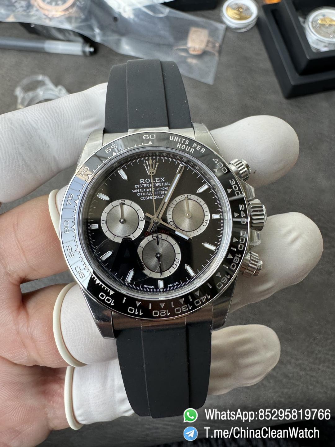 Clean Factory Watches VSF Gain Weight 137g Daytona 126519 Black Dial with Silver Center Chrono Dial DanDong 4131 Movement Oysterflex Strap 04 Clean Factory Watches VSF Gain Weight 137g Daytona 126519 Black Dial with Silver Center Chrono Dial DanDong 4131 Movement Oysterflex Strap 04