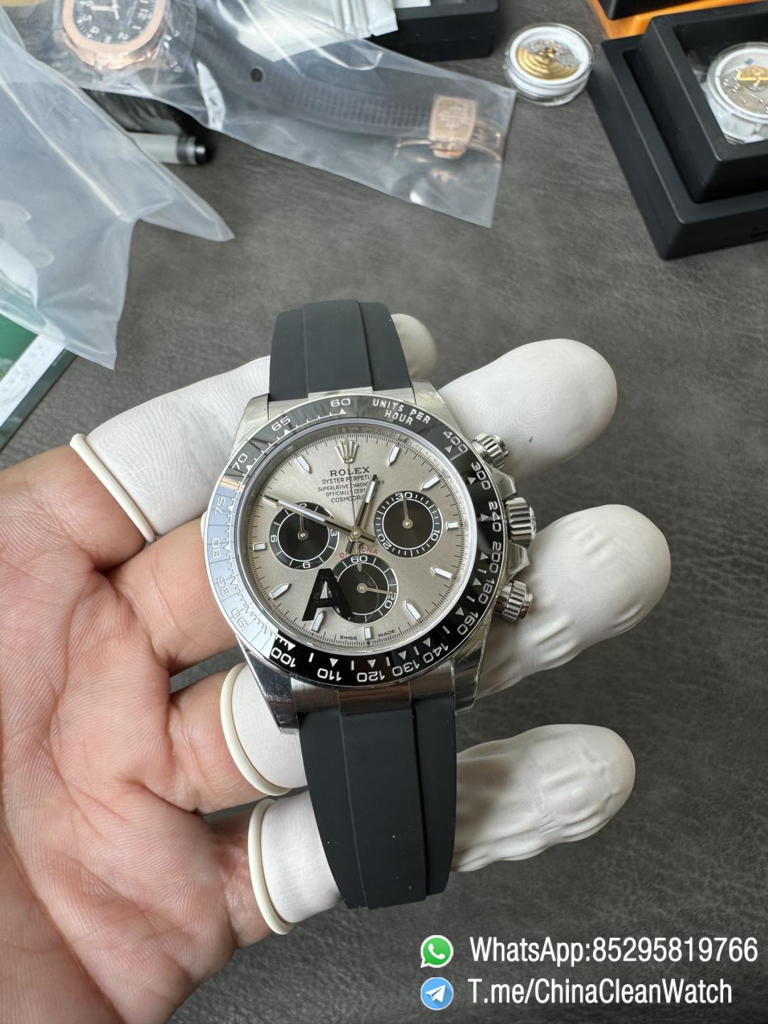 Clean Factory Watches VSF Gain Weight 137g Daytona 126519 Gray Dial Black Center Chrono Dial Luminos Indexes DD4131 Caliber Oysterflex Strap 01 Clean Factory Watches VSF Gain Weight 137g Daytona 126519 Gray Dial Black Center Chrono Dial Luminos Indexes DD4131 Caliber Oysterflex Strap 01