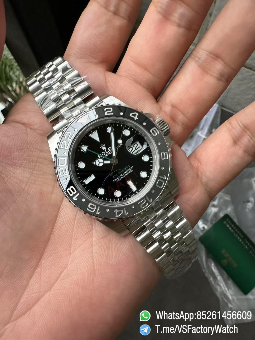 VSF GMT Master II 126720GRNR Bruce Wayne 904L Steel Black Dial Black Grey Bezel Jubilee Bracelet DD3285 V3 01 VSF GMT Master II 126720GRNR Bruce Wayne 904L Steel Black Dial Black Grey Bezel Jubilee Bracelet DD3285 V3 01