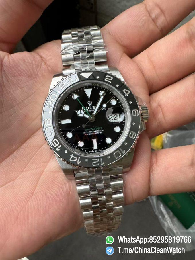 VSF GMT Master II 126720GRNR Bruce Wayne 904L Steel Black Dial Black Grey Bezel Jubilee Bracelet DD3285 V3 02