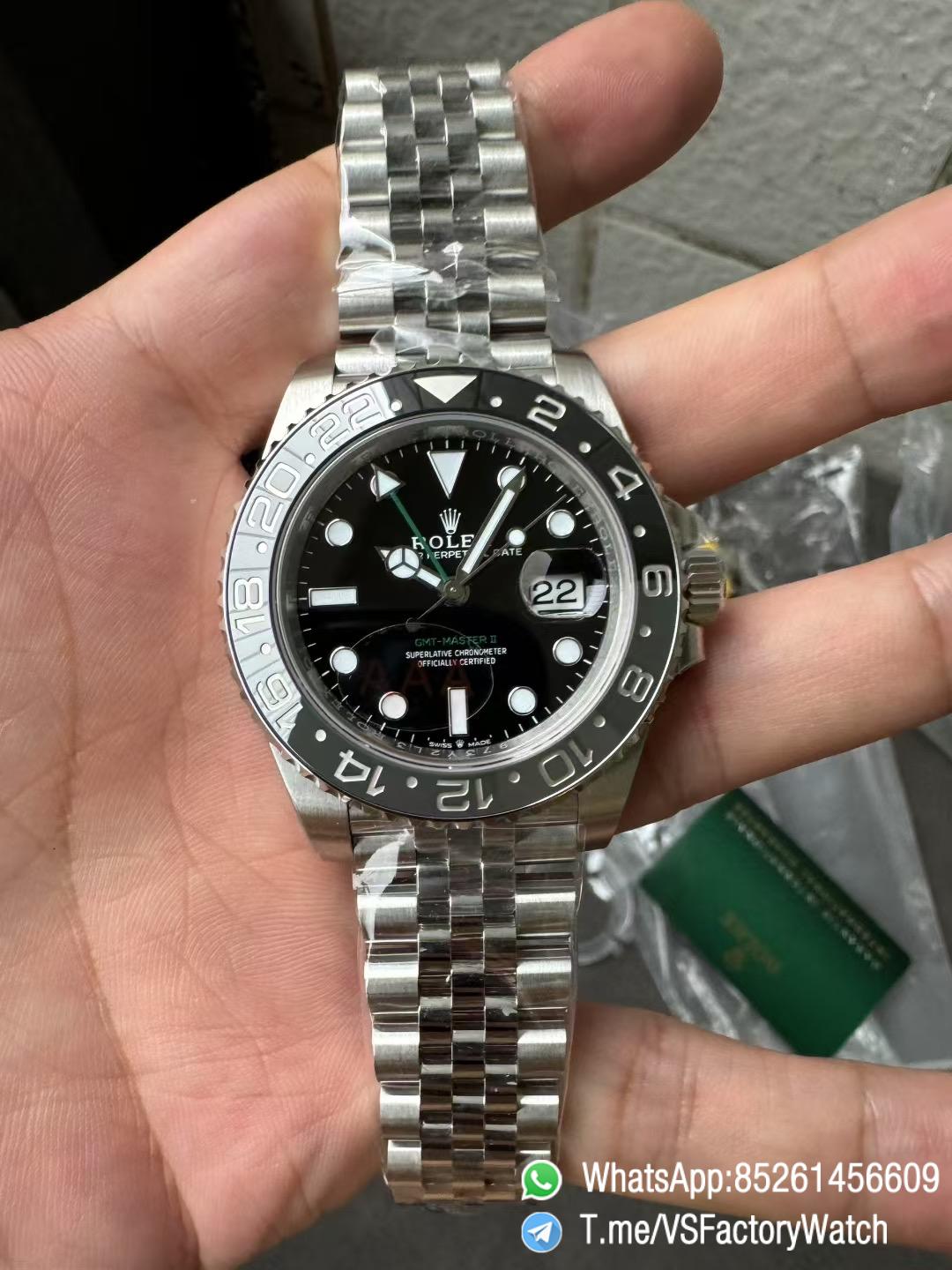 VSF GMT Master II 126720GRNR Bruce Wayne 904L Steel Black Dial Black Grey Bezel Jubilee Bracelet DD3285 V3 03 VSF GMT Master II 126720GRNR Bruce Wayne 904L Steel Black Dial Black Grey Bezel Jubilee Bracelet DD3285 V3 03