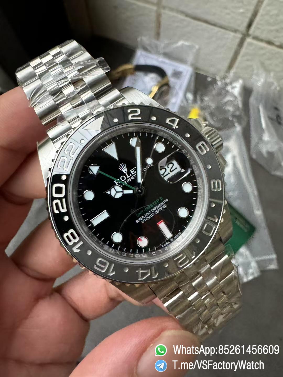 VSF GMT Master II 126720GRNR Bruce Wayne 904L Steel Black Dial Black Grey Bezel Jubilee Bracelet DD3285 V3 05 VSF GMT Master II 126720GRNR Bruce Wayne 904L Steel Black Dial Black Grey Bezel Jubilee Bracelet DD3285 V3 05