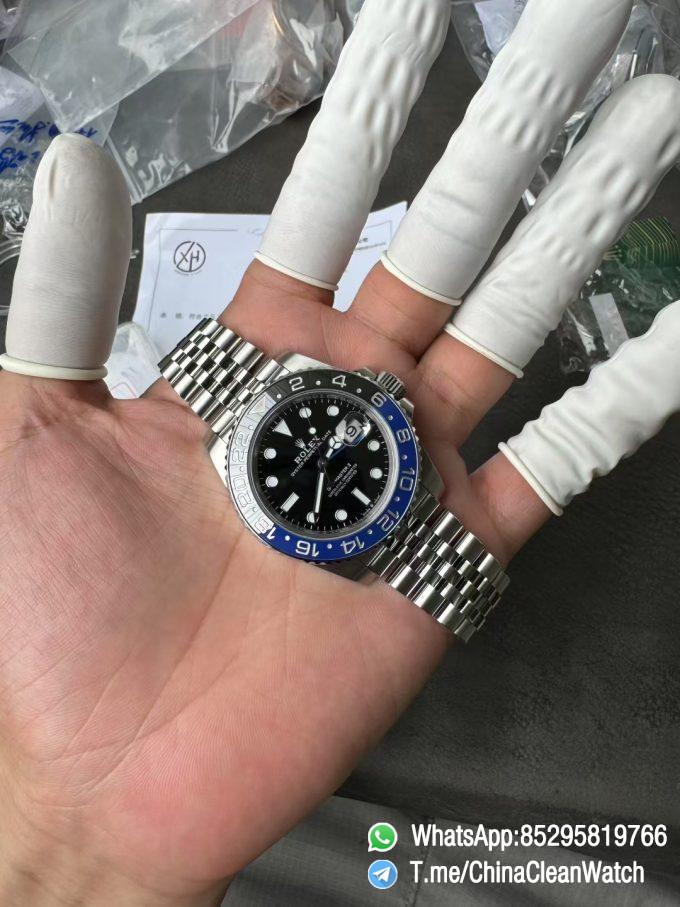VSF GMT Master II Batgirl 126710BLNR 904L Steel Blue Black Bezel Black Dial Jubilee Bracelet DD3285 V3 01