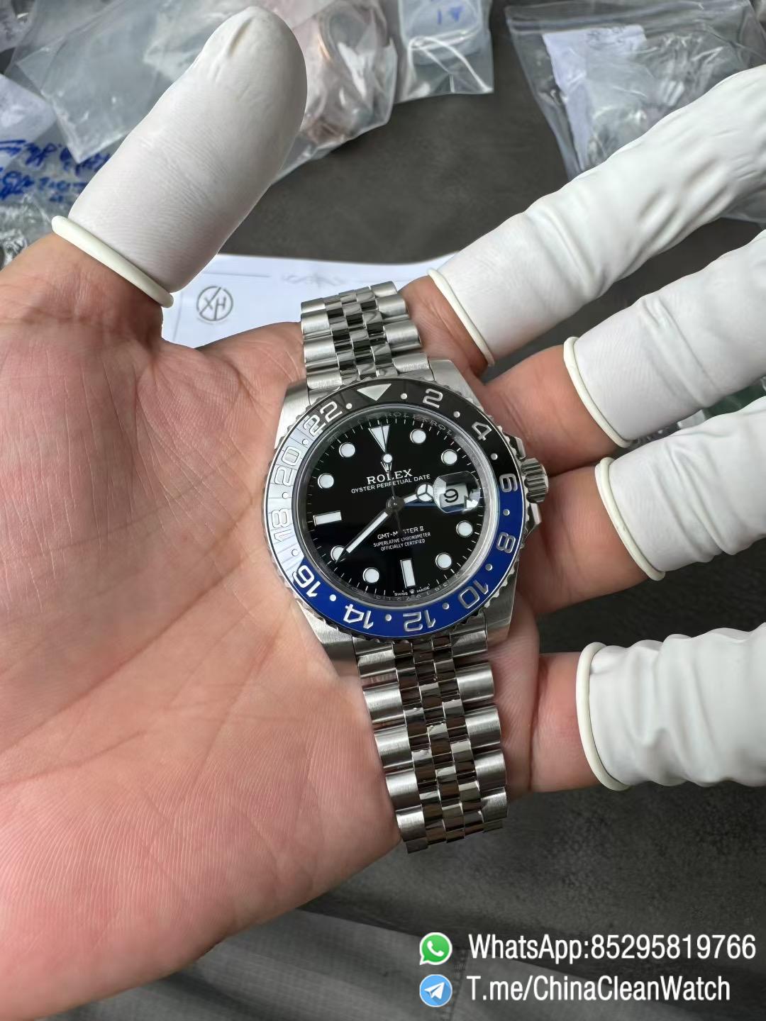 VSF GMT Master II Batgirl 126710BLNR 904L Steel Blue Black Bezel Black Dial Jubilee Bracelet DD3285 V3 02 VSF GMT Master II Batgirl 126710BLNR 904L Steel Blue Black Bezel Black Dial Jubilee Bracelet DD3285 V3 02
