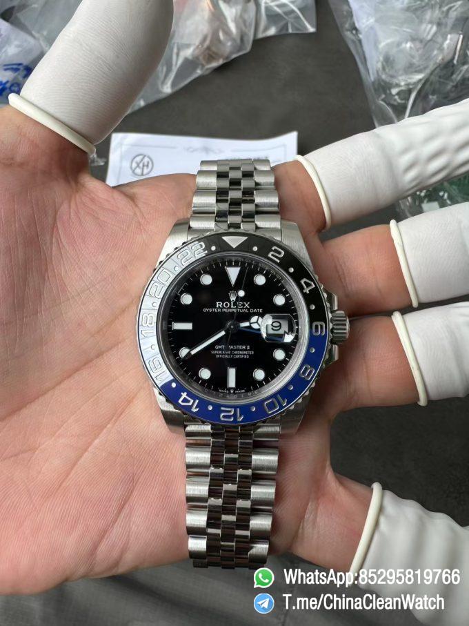 VSF GMT Master II Batgirl 126710BLNR 904L Steel Blue Black Bezel Black Dial Jubilee Bracelet DD3285 V3 03