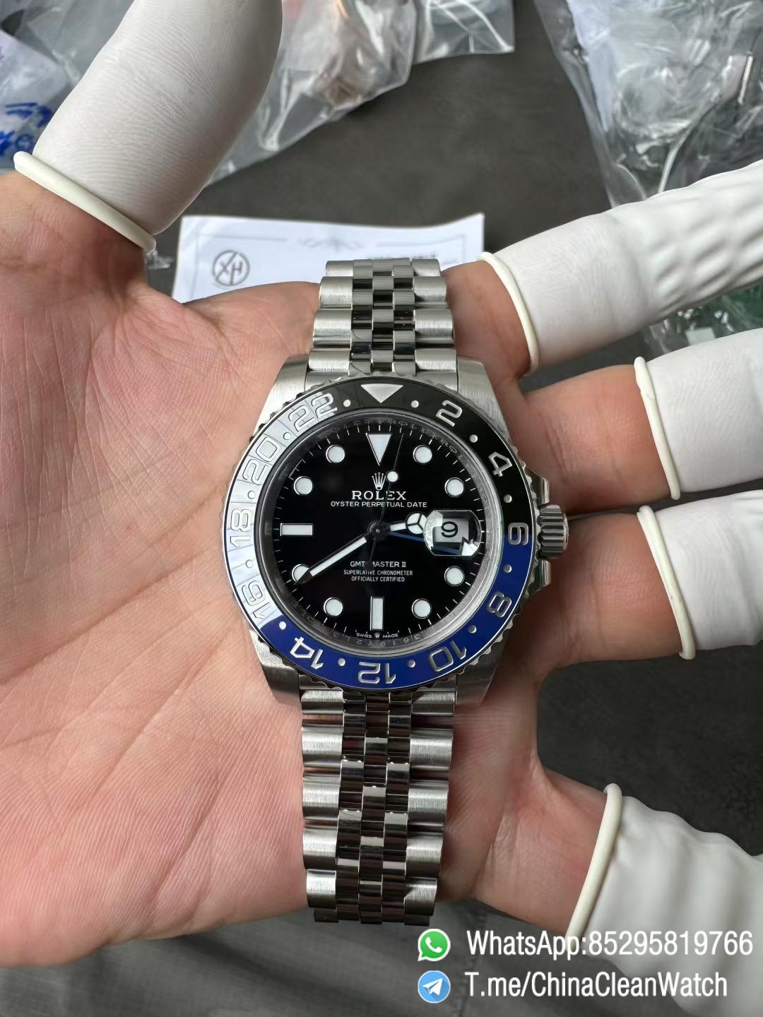 VSF GMT Master II Batgirl 126710BLNR 904L Steel Blue Black Bezel Black Dial Jubilee Bracelet DD3285 V3 03 VSF GMT Master II Batgirl 126710BLNR 904L Steel Blue Black Bezel Black Dial Jubilee Bracelet DD3285 V3 03