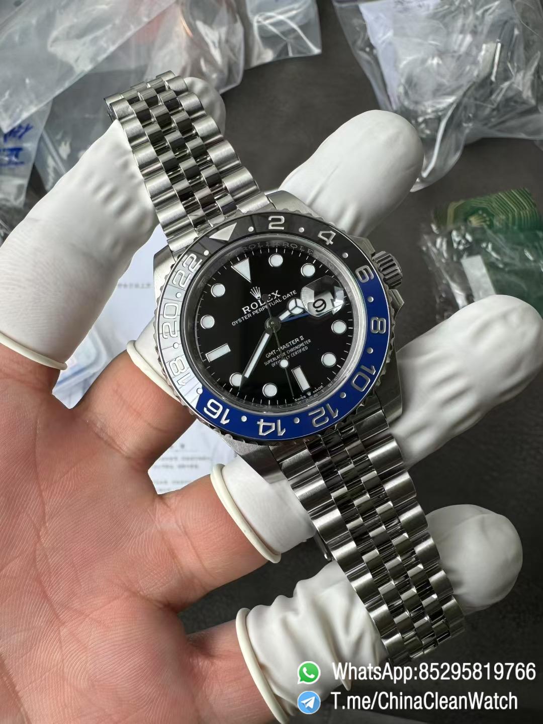 VSF GMT Master II Batgirl 126710BLNR 904L Steel Blue Black Bezel Black Dial Jubilee Bracelet DD3285 V3 04 VSF GMT Master II Batgirl 126710BLNR 904L Steel Blue Black Bezel Black Dial Jubilee Bracelet DD3285 V3 04