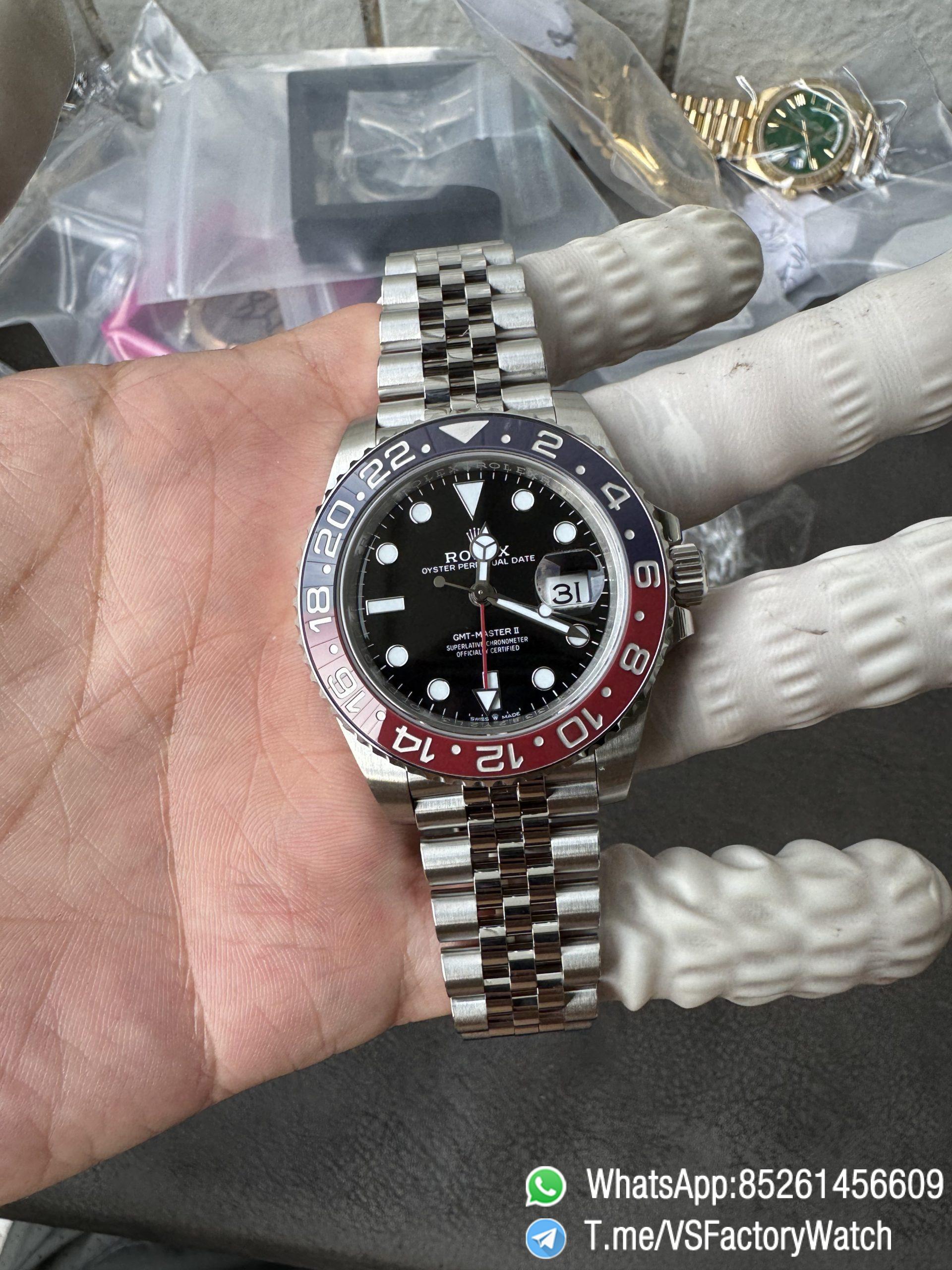 VSF GMT Master II Pepsi 126710BLRO 904L Steel Blue Red Bezel Jubilee Bracelet DD3285 CHS V3 01 VSF GMT Master II Pepsi 126710BLRO 904L Steel Blue Red Bezel Jubilee Bracelet DD3285 CHS V3 01