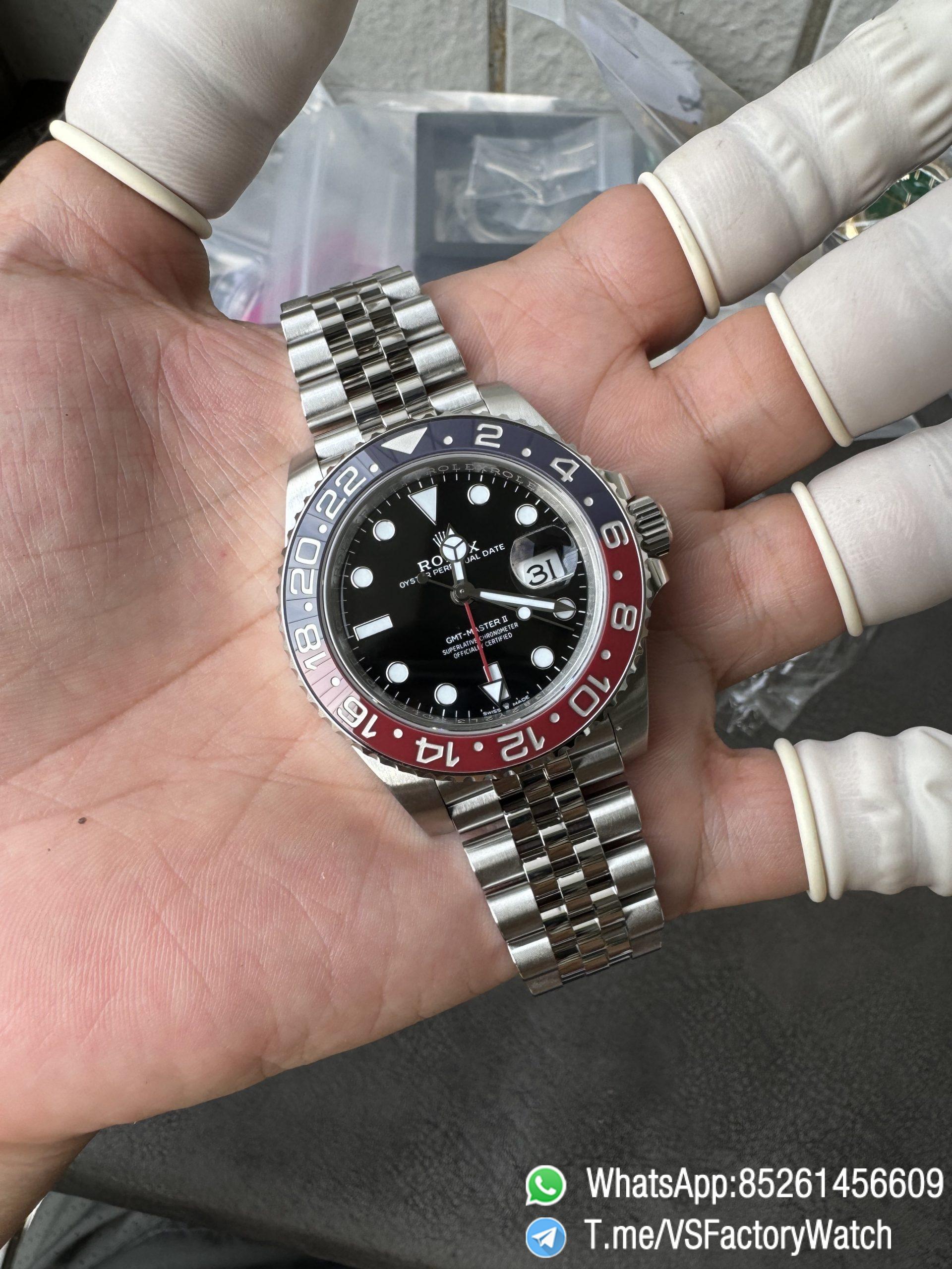 VSF GMT Master II Pepsi 126710BLRO 904L Steel Blue Red Bezel Jubilee Bracelet DD3285 CHS V3 02 VSF GMT Master II Pepsi 126710BLRO 904L Steel Blue Red Bezel Jubilee Bracelet DD3285 CHS V3 02