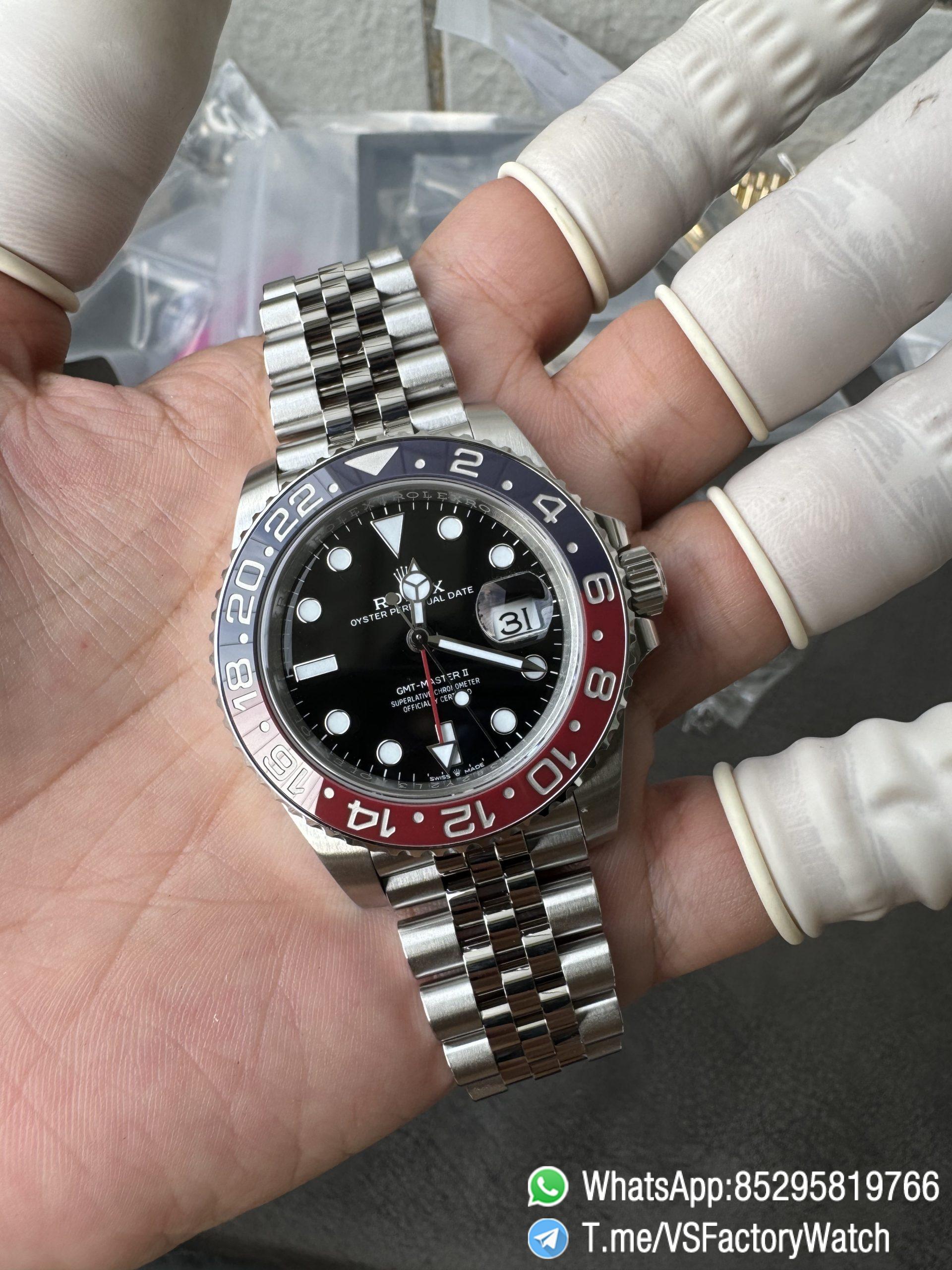 VSF GMT Master II Pepsi 126710BLRO 904L Steel Blue Red Bezel Jubilee Bracelet DD3285 CHS V3 03 VSF GMT Master II Pepsi 126710BLRO 904L Steel Blue Red Bezel Jubilee Bracelet DD3285 CHS V3 03