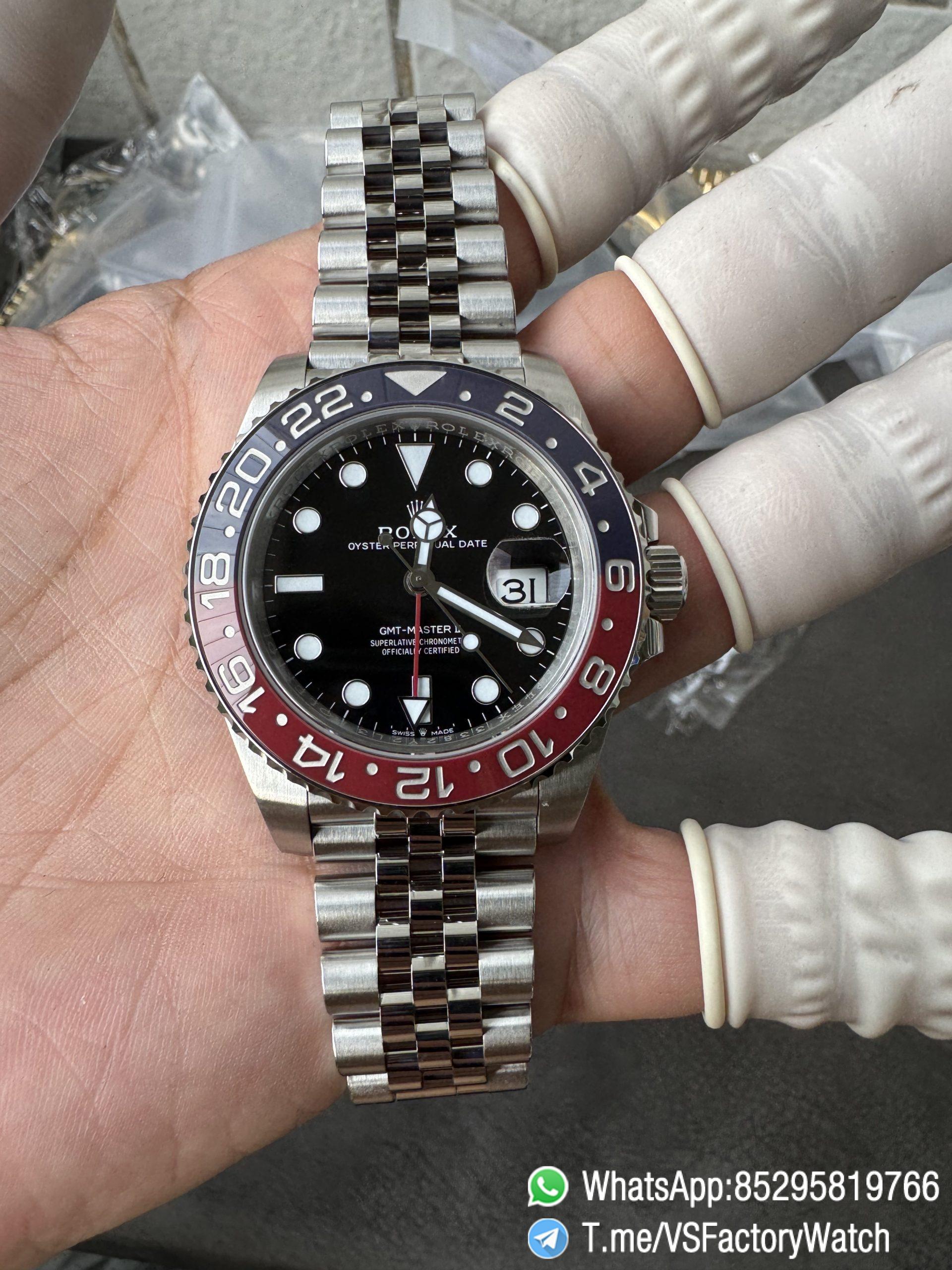 VSF GMT Master II Pepsi 126710BLRO 904L Steel Blue Red Bezel Jubilee Bracelet DD3285 CHS V3 04 VSF GMT Master II Pepsi 126710BLRO 904L Steel Blue Red Bezel Jubilee Bracelet DD3285 CHS V3 04