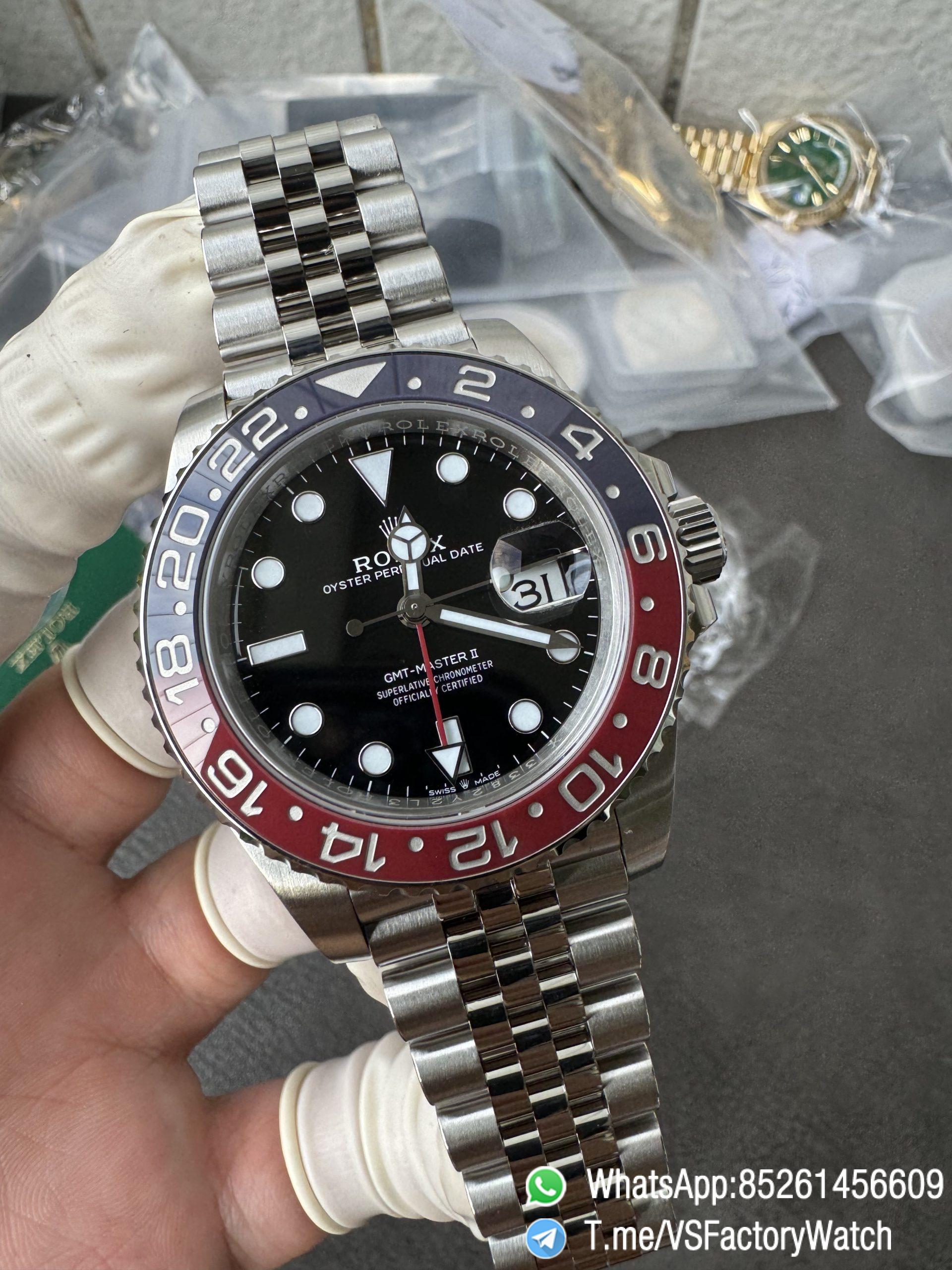VSF GMT Master II Pepsi 126710BLRO 904L Steel Blue Red Bezel Jubilee Bracelet DD3285 CHS V3 06 VSF GMT Master II Pepsi 126710BLRO 904L Steel Blue Red Bezel Jubilee Bracelet DD3285 CHS V3 06