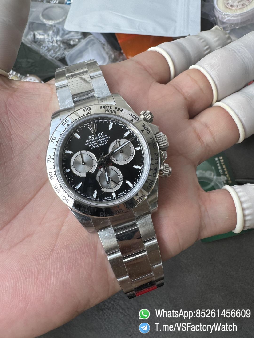 Clean Factory Authorized Store VSF Daytona 126509 Black Dial Luminous Hour Markers Silver Chrono Sub Dial 904L Steel Case Oyster Bracelet DD4131 Caliber 04 Clean Factory Authorized Store VSF Daytona 126509 Black Dial Luminous Hour Markers Silver Chrono Sub Dial 904L Steel Case Oyster Bracelet DD4131 Caliber 04