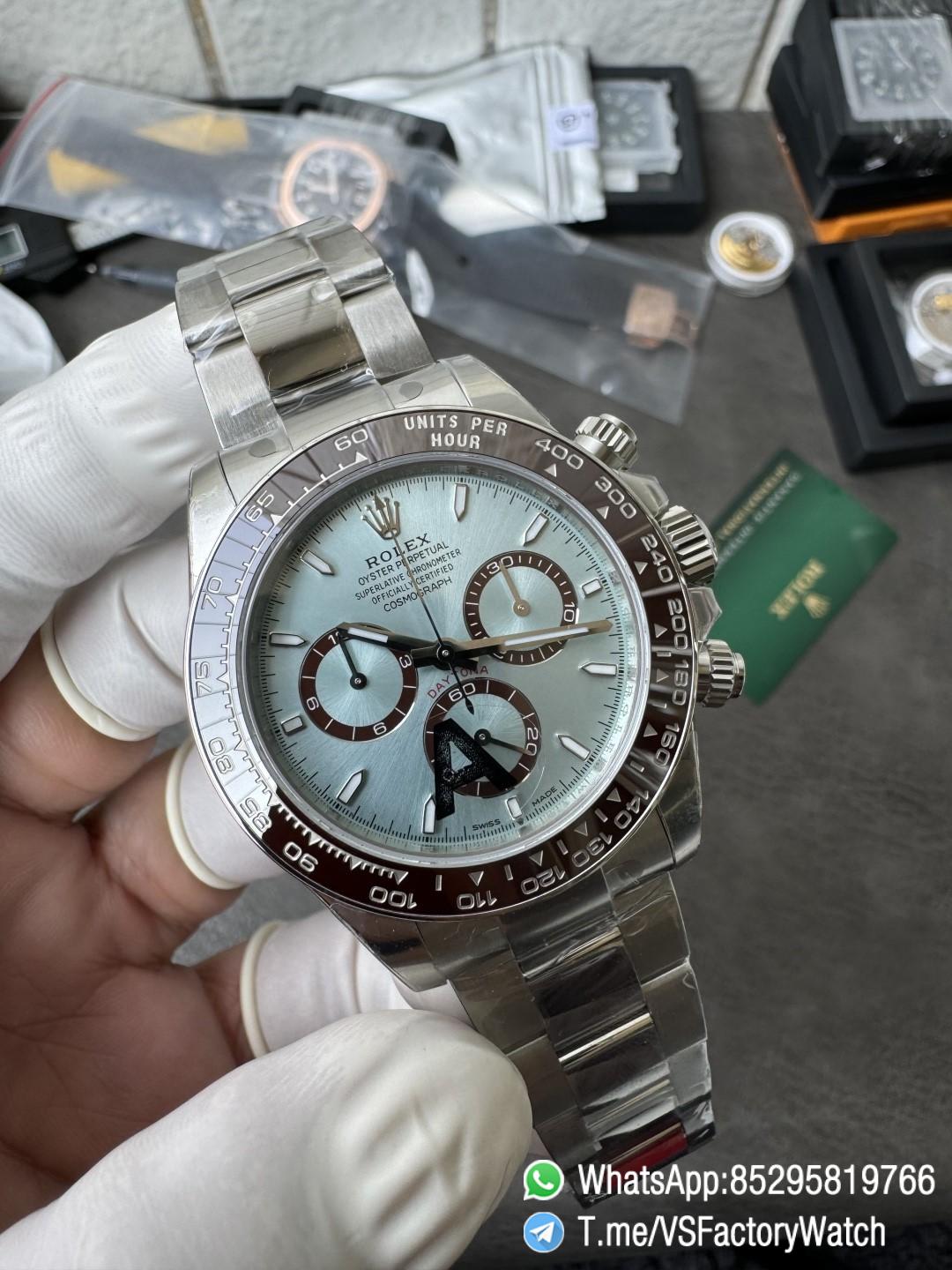 Clean Factory Watches VSF Daytona 126506 Gain Weight 164g Ice Blue Dial Luminos Indexes Brown Ceramic Bezel DD4131 Caliber 904L Oyster Bracelet 06 Clean Factory Watches VSF Daytona 126506 Gain Weight 164g Ice Blue Dial Luminos Indexes Brown Ceramic Bezel DD4131 Caliber 904L Oyster Bracelet 06