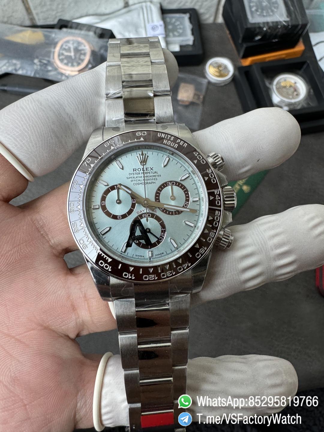 Clean Factory Watches VSF Daytona 126506 Gain Weight 164g Ice Blue Dial Luminos Indexes Brown Ceramic Bezel DD4131 Caliber 904L Oyster Bracelet 08 Clean Factory Watches VSF Daytona 126506 Gain Weight 164g Ice Blue Dial Luminos Indexes Brown Ceramic Bezel DD4131 Caliber 904L Oyster Bracelet 08