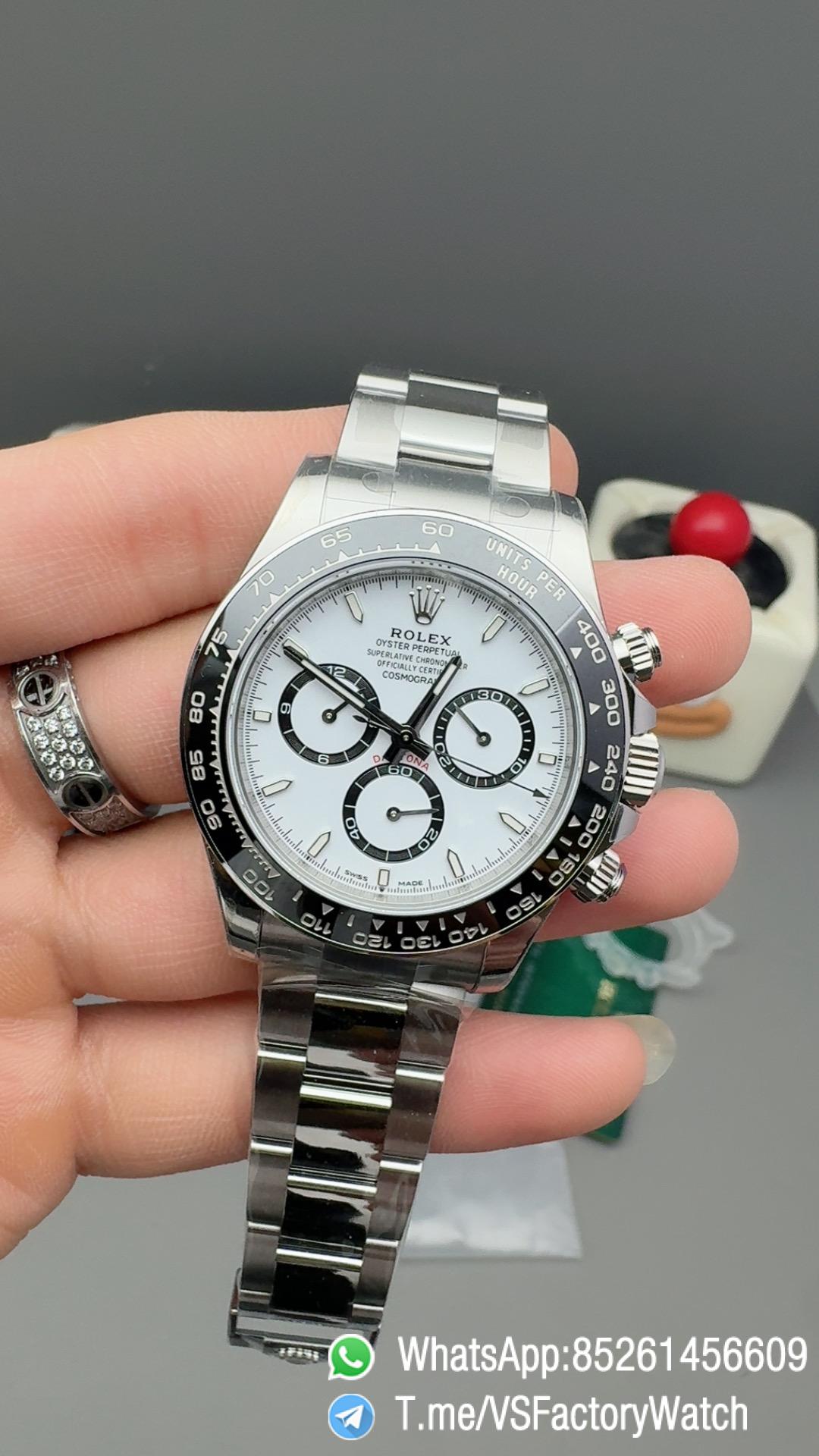 Clean Factory Watches VSF Daytona Panda 126500LN Gain Weight 185g White Dial Luminos Indexes Black Ceramic Bezel DD4131 Caliber 904L Oyster Bracelet 03 Clean Factory Watches VSF Daytona Panda 126500LN Gain Weight 185g White Dial Luminos Indexes Black Ceramic Bezel DD4131 Caliber 904L Oyster Bracelet 03