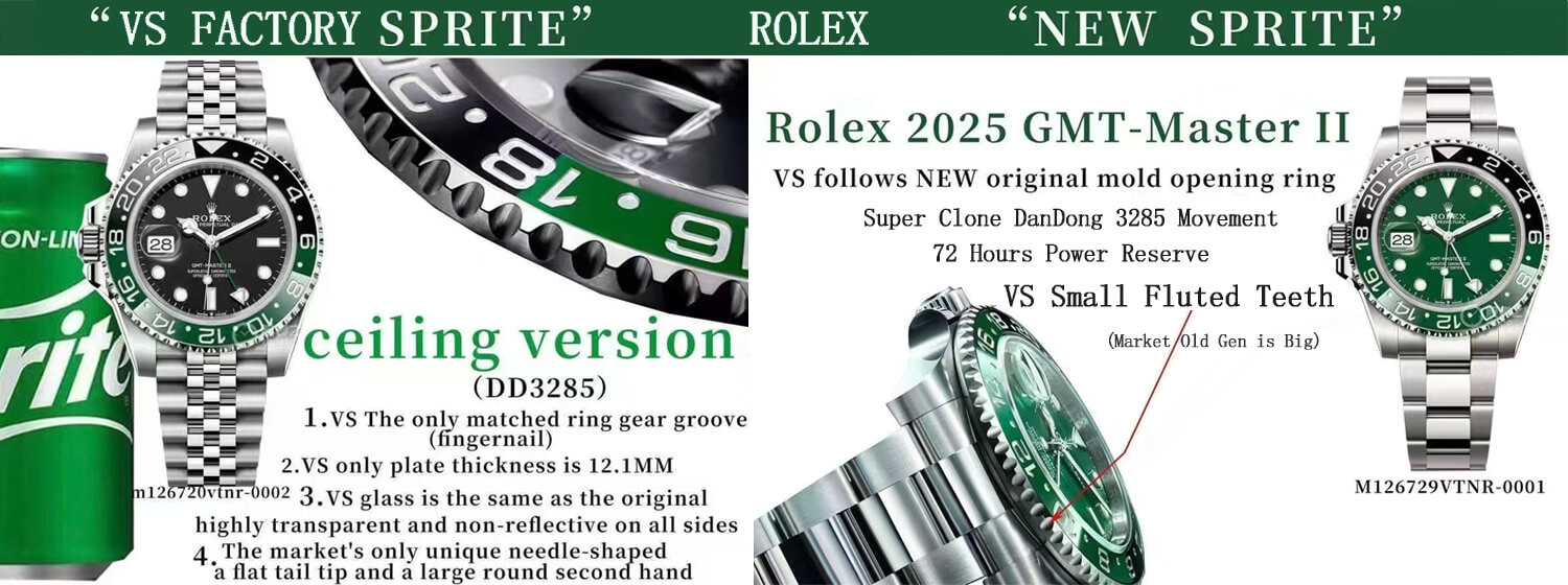 VS Factory GMT MASTER II Sprit DanDong 3285 Caliber Banaer