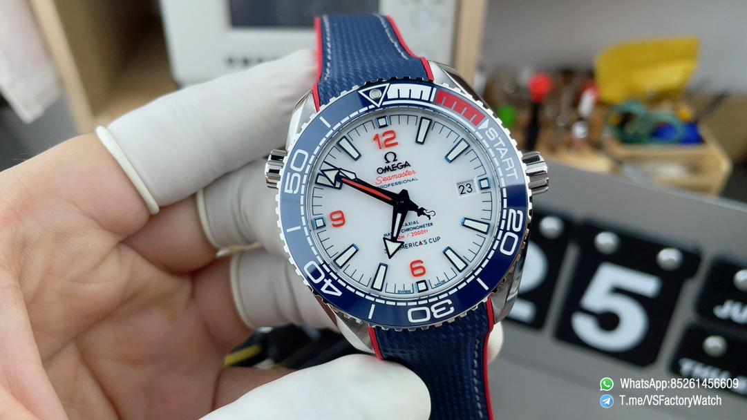 VS Factory Seamaster Planet Ocean 600m 36th America’s Cup 43.5 White Dial Blue Ceramic Bezel Blue Nylon Strap Super Clone 8900 Carlibe 01 VS Factory Seamaster Planet Ocean 600m 36th America’s Cup 43.5 White Dial Blue Ceramic Bezel Blue Nylon Strap Super Clone 8900 Carlibe 01