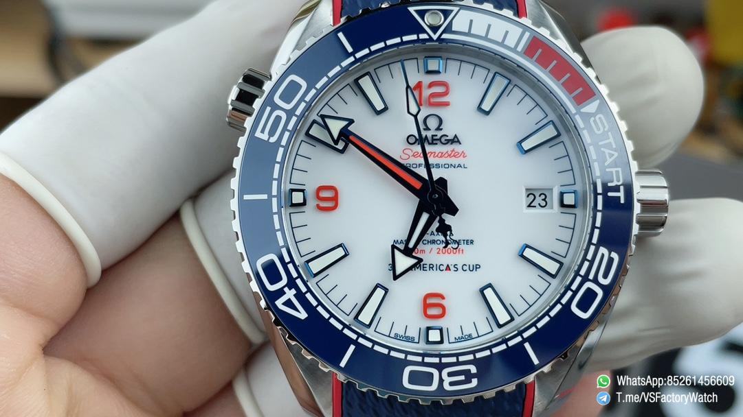 VS Factory Seamaster Planet Ocean 600m 36th America’s Cup 43.5 White Dial Blue Ceramic Bezel Blue Nylon Strap Super Clone 8900 Carlibe 02 VS Factory Seamaster Planet Ocean 600m 36th America’s Cup 43.5 White Dial Blue Ceramic Bezel Blue Nylon Strap Super Clone 8900 Carlibe 02