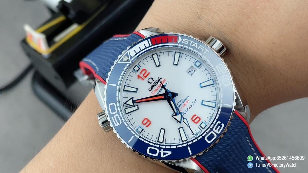 VS Factory Seamaster Planet Ocean 600m 36th America’s Cup 43.5 White Dial Blue Ceramic Bezel Blue Nylon Strap Super Clone 8900 Carlibe 08 VS Factory Seamaster Planet Ocean 600m 36th America’s Cup 43.5 White Dial Blue Ceramic Bezel Blue Nylon Strap Super Clone 8900 Carlibe 08