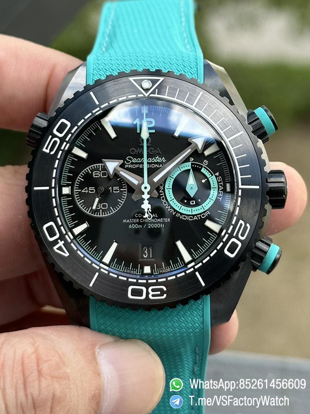 VSF Cooperative MS Factory Seamaster Planet Ocean 600m ETNZ Deep Black 45.5mm Black Ceramic on Rubber Strap SuperClone 9900 Carliber 00 VSF Cooperative MS Factory Seamaster Planet Ocean 600m ETNZ Deep Black 45.5mm Black Ceramic on Rubber Strap SuperClone 9900 Carliber 00