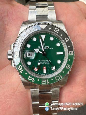 VSF GMT Master II Sprite 126729VTNR Black Green Ceramic Bezel Black Dial 904L Steel Oyster Bracelet DD3285 Movement 01