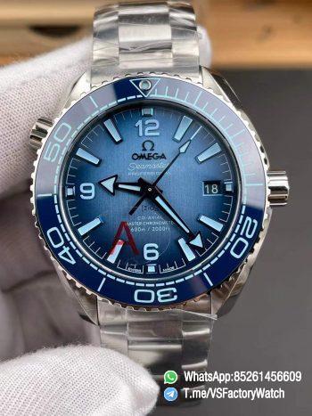 VSF Seamaster Planet Ocean 600m Co axial Summer Blue Stainless Steel Case Bracelet Super Clone 8800 Movement V4 000