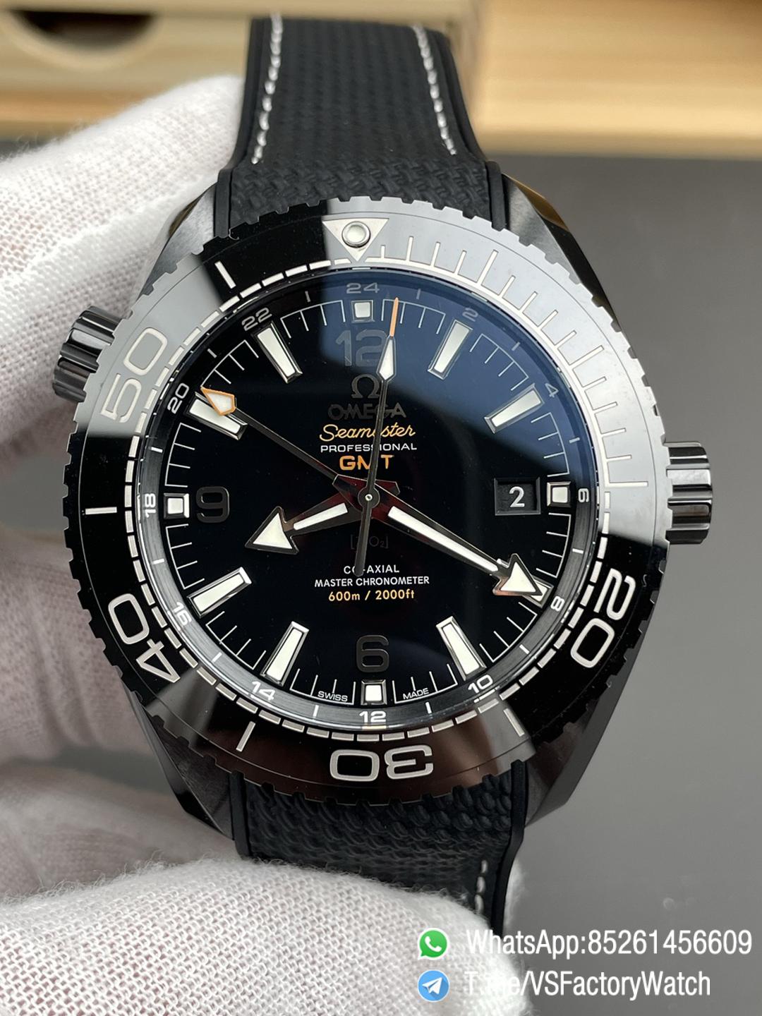 VSF Seamaster Planet Ocean 600m GMT Deep Black 45.5mm Ceramic Case Black Dial Black Nylon Strap Super Clone 8906 Carliber 01 1 VSF Seamaster Planet Ocean 600m GMT Deep Black 45.5mm Ceramic Case Black Dial Black Nylon Strap Super Clone 8906 Carliber 01 1