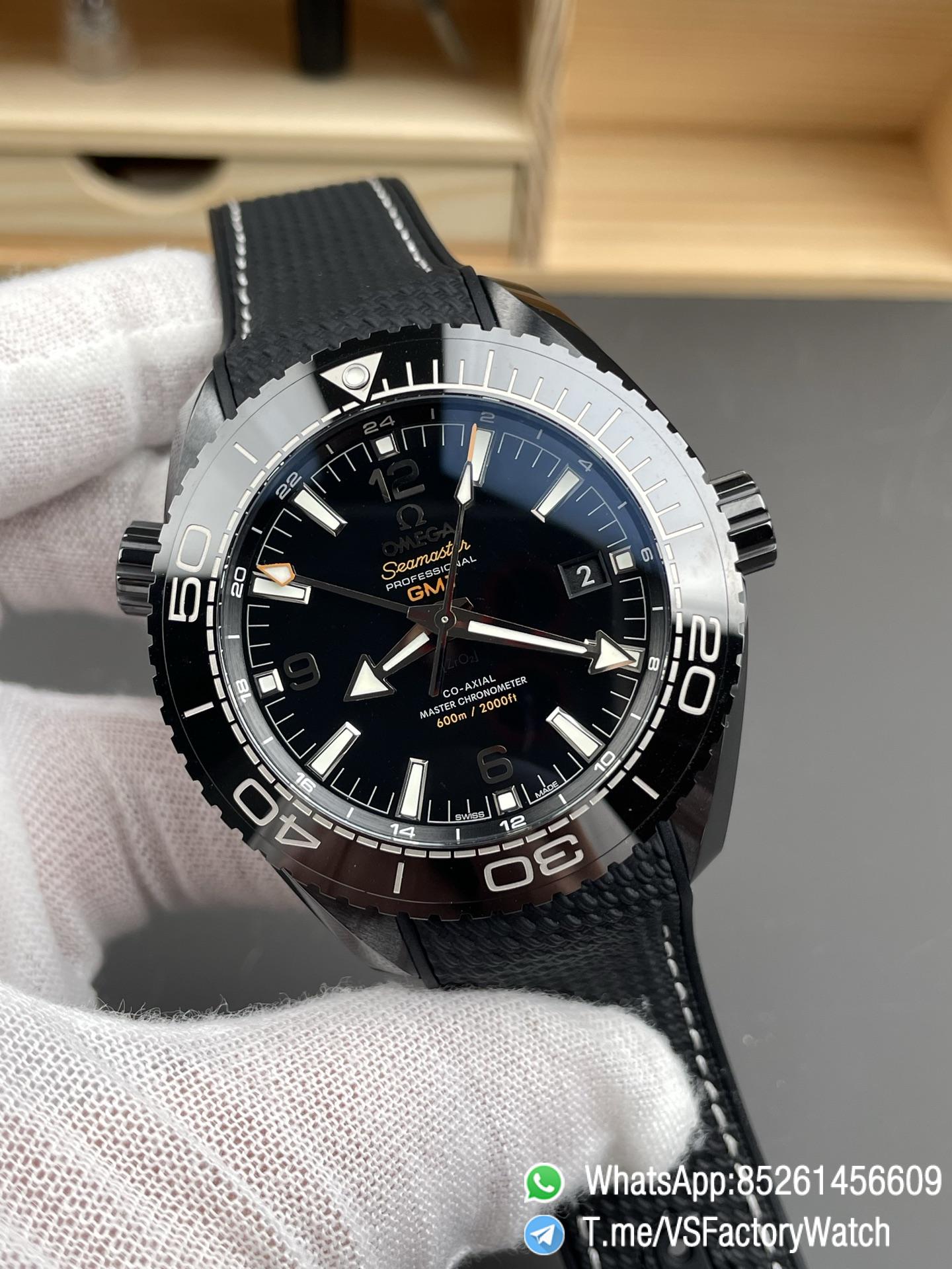 VSF Seamaster Planet Ocean 600m GMT Deep Black 45.5mm Ceramic Case Black Dial Black Nylon Strap Super Clone 8906 Carliber 02 VSF Seamaster Planet Ocean 600m GMT Deep Black 45.5mm Ceramic Case Black Dial Black Nylon Strap Super Clone 8906 Carliber 02