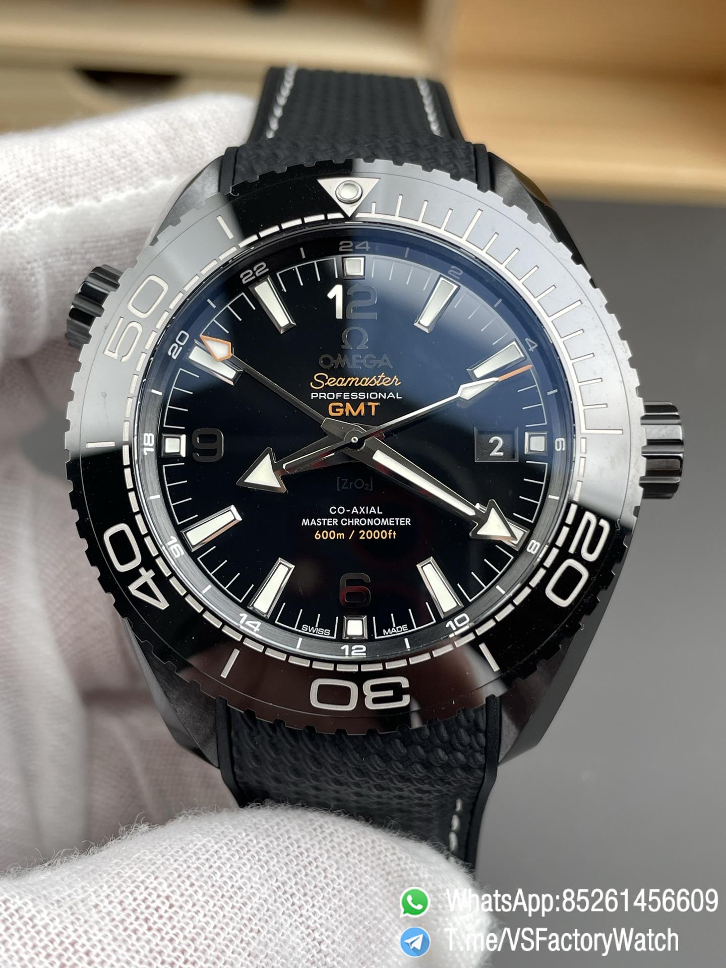 VSF Seamaster Planet Ocean 600m GMT Deep Black 45.5mm Ceramic Case Black Dial Black Nylon Strap Super Clone 8906 Carliber 03 VSF Seamaster Planet Ocean 600m GMT Deep Black 45.5mm Ceramic Case Black Dial Black Nylon Strap Super Clone 8906 Carliber 03