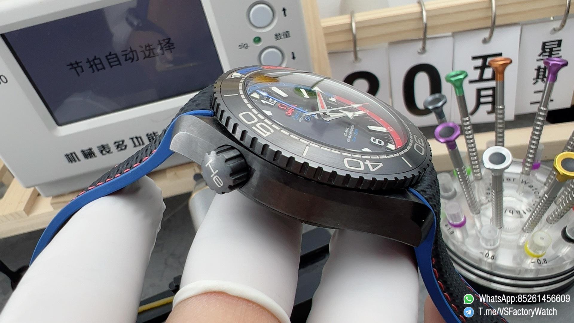 VSF Seamaster Planet Ocean 600m GMT ETNZ Deep Black Quarter Blue Red Index Bezel Ceramic Case Super Clone 8906 Carliber 04 VSF Seamaster Planet Ocean 600m GMT ETNZ Deep Black Quarter Blue Red Index Bezel Ceramic Case Super Clone 8906 Carliber 04