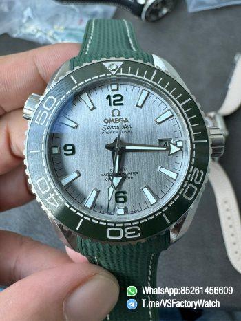 VSF Seamaster Planet Ocean 600m Grey Dial Green Ceramic Bezel 43.5mm Green Rubber Strap SuperClone 8900 Caliber 00