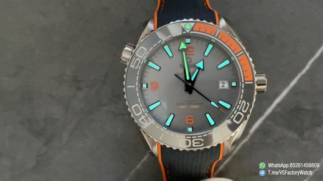 VSF Seamaster Planet Ocean 600m Grey Dial Grey Quarter Orange Index Bezel 43.5mm Steel on Rubber Strap SuperClone 8900 Carliber 10 VSF Seamaster Planet Ocean 600m Grey Dial Grey Quarter Orange Index Bezel 43.5mm Steel on Rubber Strap SuperClone 8900 Carliber 10