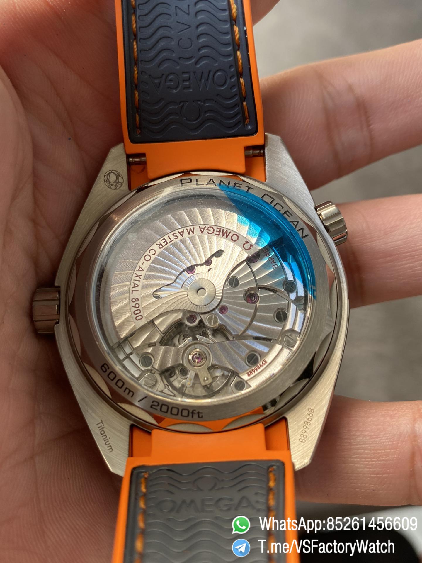 VSF Seamaster Planet Ocean 600m Grey Dial Quarter Orange Index Bezel 43.5mm Titanium Case on Rubber Strap SuperClone 8900 Carliber 08 VSF Seamaster Planet Ocean 600m Grey Dial Quarter Orange Index Bezel 43.5mm Titanium Case on Rubber Strap SuperClone 8900 Carliber 08