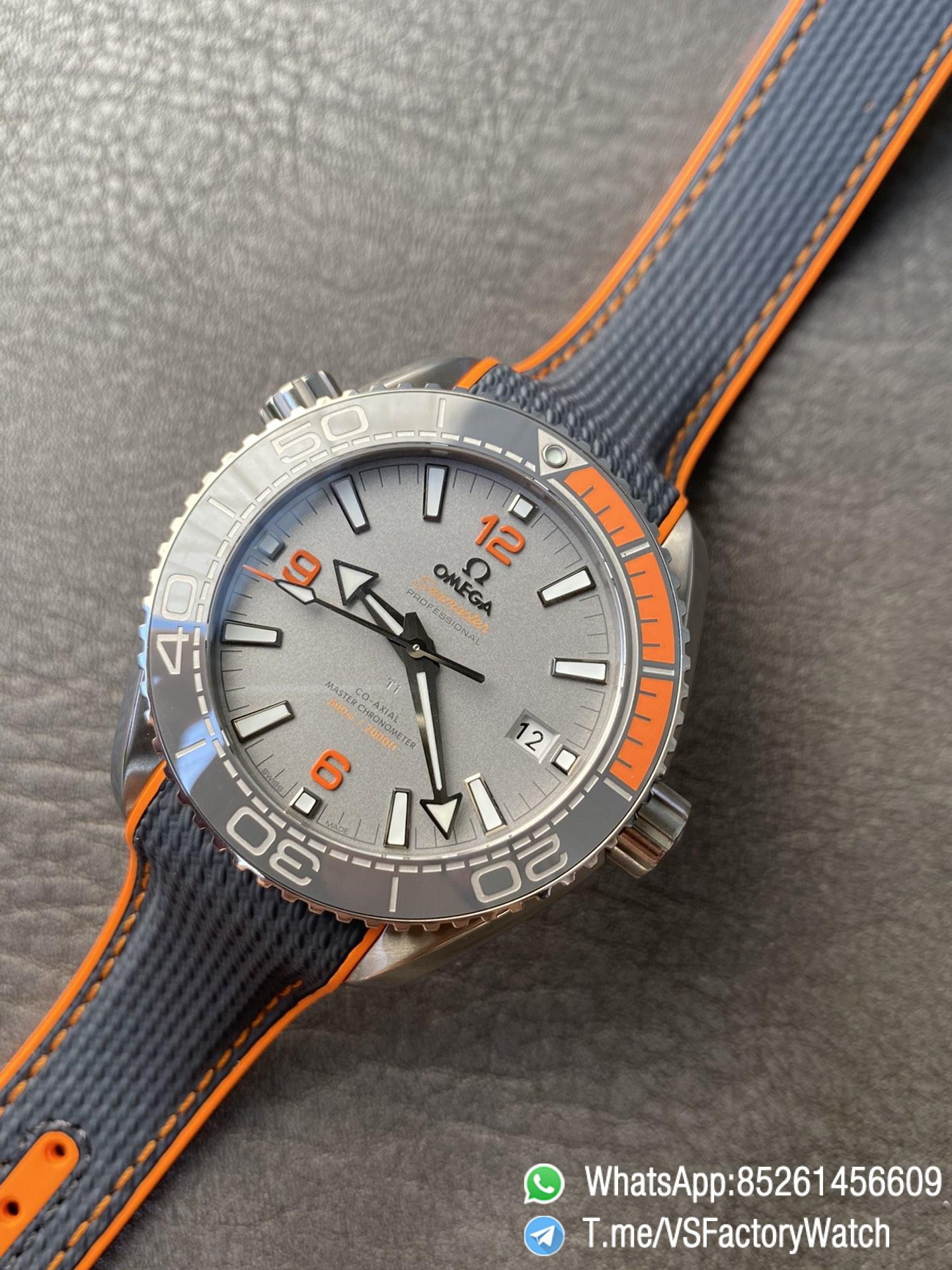 VSF Seamaster Planet Ocean 600m Grey Dial Quarter Orange Index Bezel 43.5mm Titanium Case on Rubber Strap SuperClone 8900 Carliber 10 VSF Seamaster Planet Ocean 600m Grey Dial Quarter Orange Index Bezel 43.5mm Titanium Case on Rubber Strap SuperClone 8900 Carliber 10