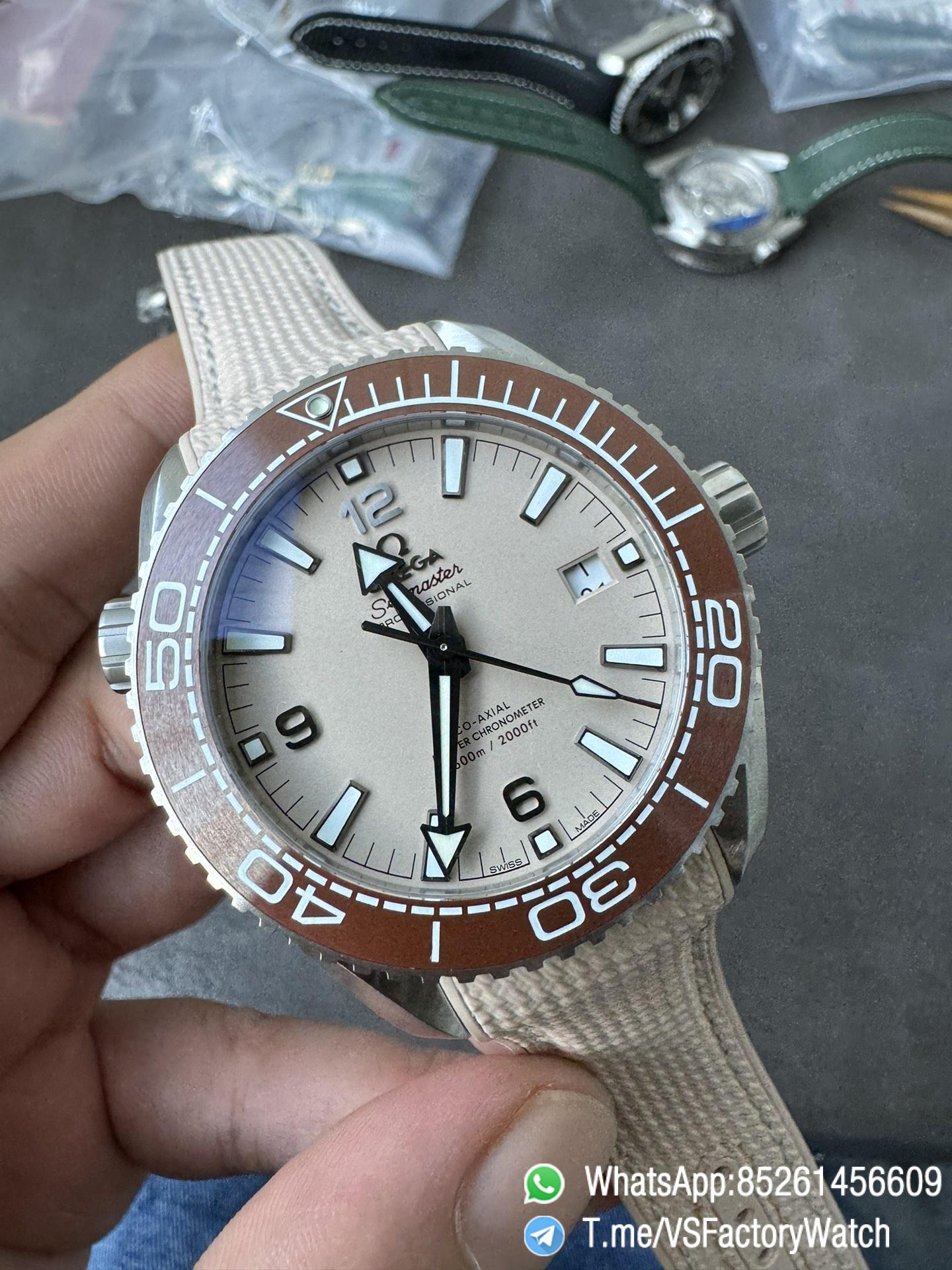 VSF Seamaster Planet Ocean 600m Linen Dial Brown Ceramic Bezel 43.5mm Brown Rubber Strap SuperClone 8900 Cabiber 01 VSF Seamaster Planet Ocean 600m Linen Dial Brown Ceramic Bezel 43.5mm Brown Rubber Strap SuperClone 8900 Cabiber 01