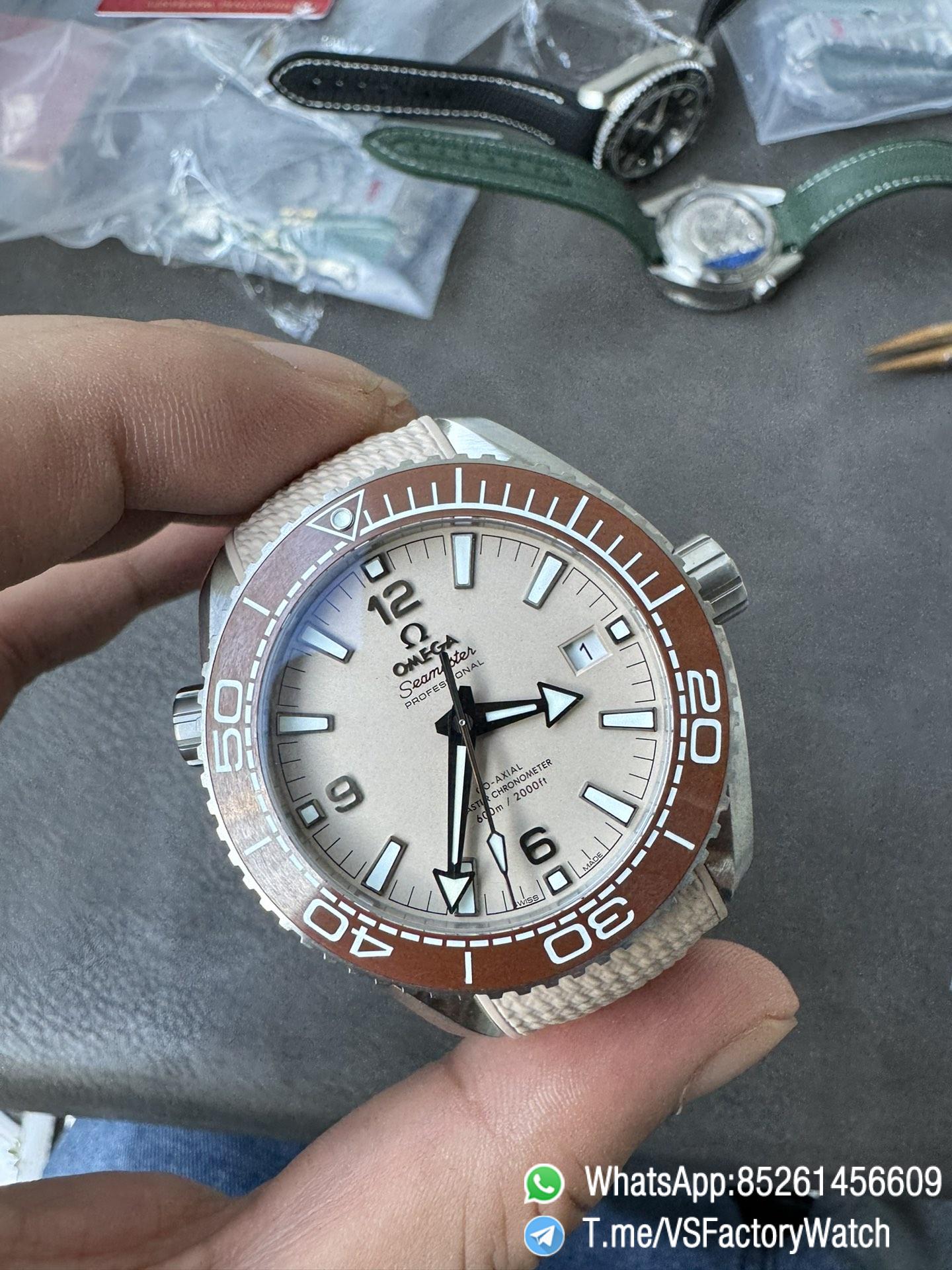 VSF Seamaster Planet Ocean 600m Linen Dial Brown Ceramic Bezel 43.5mm Brown Rubber Strap SuperClone 8900 Cabiber 04 VSF Seamaster Planet Ocean 600m Linen Dial Brown Ceramic Bezel 43.5mm Brown Rubber Strap SuperClone 8900 Cabiber 04