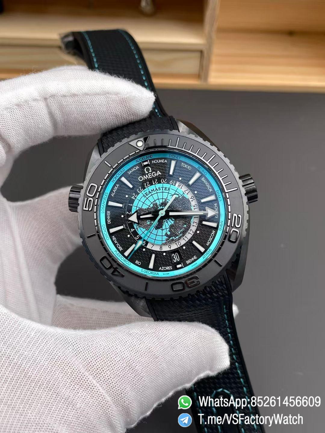 VSF Seamaster Planet Ocean 600m Worldtimer 45.5mm GMT Black Ceramic Case Black Blue Dial Super Clone 8938 Movement 02 VSF Seamaster Planet Ocean 600m Worldtimer 45.5mm GMT Black Ceramic Case Black Blue Dial Super Clone 8938 Movement 02