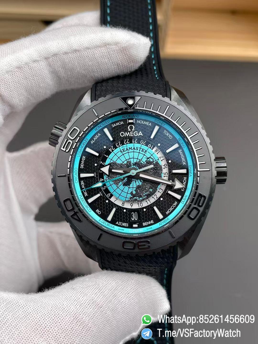 VSF Seamaster Planet Ocean 600m Worldtimer 45.5mm GMT Black Ceramic Case Black Blue Dial Super Clone 8938 Movement 03 VSF Seamaster Planet Ocean 600m Worldtimer 45.5mm GMT Black Ceramic Case Black Blue Dial Super Clone 8938 Movement 03