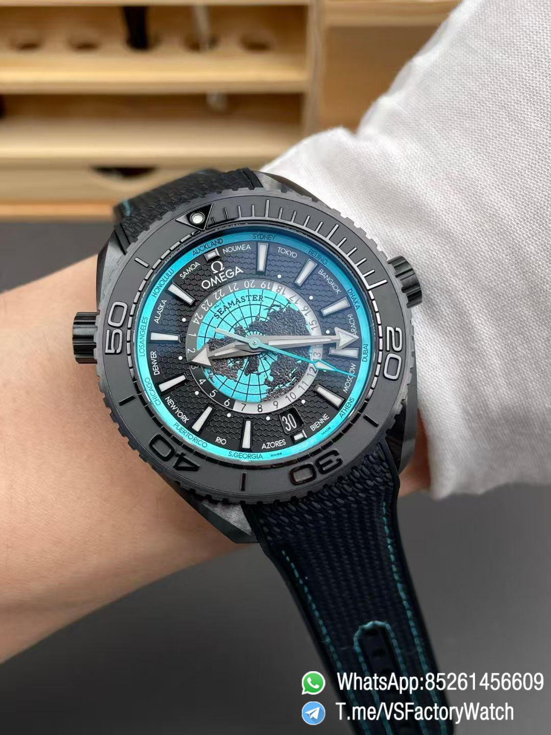 VSF Seamaster Planet Ocean 600m Worldtimer 45.5mm GMT Black Ceramic Case Black Blue Dial Super Clone 8938 Movement 09 VSF Seamaster Planet Ocean 600m Worldtimer 45.5mm GMT Black Ceramic Case Black Blue Dial Super Clone 8938 Movement 09