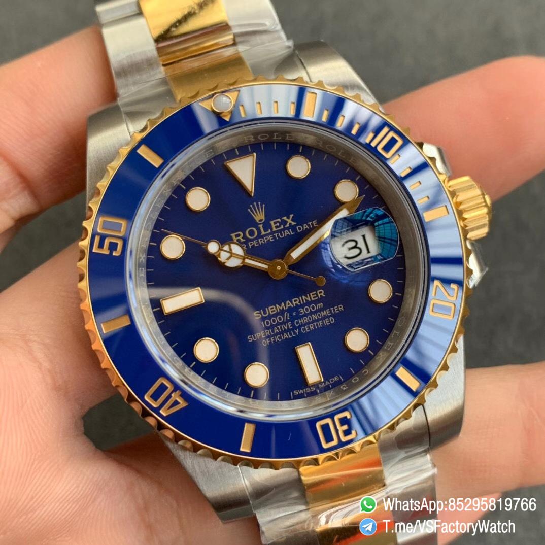Swiss Grade VSF Submariner 116613LB Blue Dial Blue Ceramic Bezel Steel YG Two Tone Bracelet 904L Steel Case VS3135 02 Swiss Grade VSF Submariner 116613LB Blue Dial Blue Ceramic Bezel Steel YG Two Tone Bracelet 904L Steel Case VS3135 02