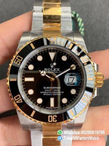Swiss Grade VSF Submariner 116613LN Black Dial Black Ceramic Bezel Steel YG Two Tone Bracelet 904L Steel Case VS3135 00