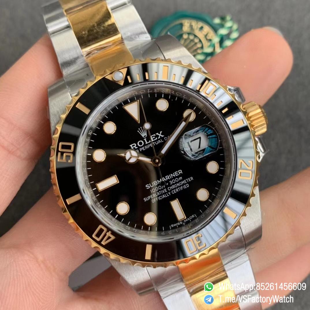 Swiss Grade VSF Submariner 116613LN Black Dial Black Ceramic Bezel Steel YG Two Tone Bracelet 904L Steel Case VS3135 02 Swiss Grade VSF Submariner 116613LN Black Dial Black Ceramic Bezel Steel YG Two Tone Bracelet 904L Steel Case VS3135 02